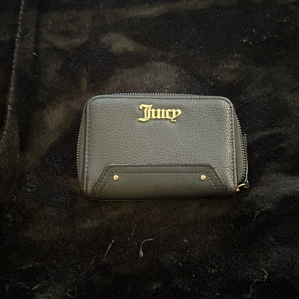 Juicy Couture Black Wallet with Gold Accents